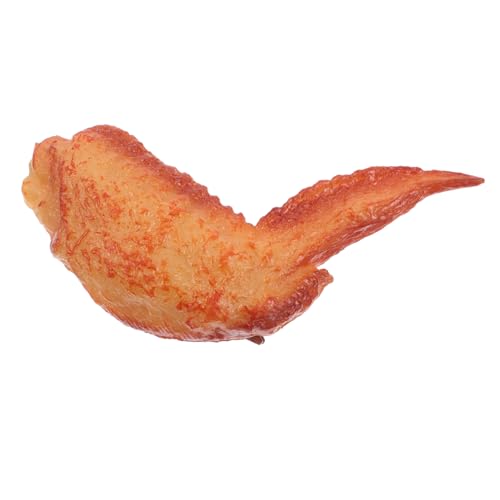 COMPUKAS PVC Haarklammern Realistische Brathähnchen Flügel Haarspangen Lustiger Haarschmuck für Frauen und Mädchen Einzigartige Food Hairpins als Foto Requisiten für Partys und Geburtstage von COMPUKAS