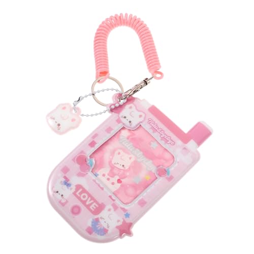 COMPUKAS PVC Kartenhalter Telefon Kartenhülle mit Niedlichen Katzen und Hundemotiven Transparenter Id Card Sleeve Schutz für Schüler und Berufstätige Praktischer Ausweishalter für Bus und von COMPUKAS