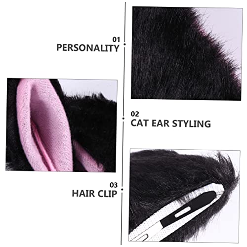 COMPUKAS Plüsch Katzenohren Haarclip Weicher Haarschmuck für Verstellbarer Cosplay Haarklammer Niedliches Stirnband für Mädchen Langlebiges Material Einfach zu Reinigen Geeignet für von COMPUKAS
