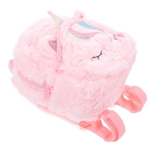 COMPUKAS Plüsch-büchertasche Für Mädchen Einhorn-Rucksack Kinderbüchertasche Kleine Plüsch-umhängetasche Für Zoo Park Reisen Und Täglichen Gebrauch von COMPUKAS