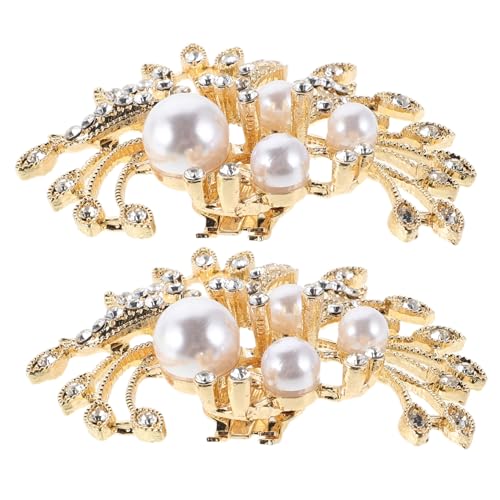 COMPUKAS Romantische Abnehmbare Perlenschuhclips mit Strass für Damen High Heels Stilvolle Schuhschmuck accessoires für Hochzeit Party und Vielseitige Schuhdekoration von COMPUKAS