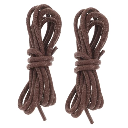 COMPUKAS Runde Gewachste Schnürsenkel Langlebige Polyester Schnürbänder für Damen Herrenschuhe Vielseitig für Sneakers Boots und Formelle Schuhe Praktische und Robuste Schuhstrings von COMPUKAS