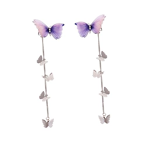 COMPUKAS Schmetterling Haarklammern mit Quasten Haarschmuck für Damen Langlebige Haarspangen Eleganter Schmuck für Alltag und Party Butterfly Clips von COMPUKAS