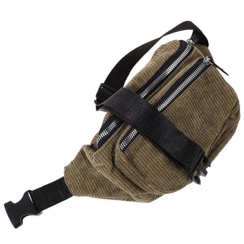 COMPUKAS Sportliche Damen Fanny Pack Cord Umhängetasche für Reisen Schule Vielseitige Crossbody mit Reißverschluss Farbton Robustes Design COMPUKAS Sportliche Damen Fanny Pack Cord Umhängetasche für Reisen Schule Vielseitige Crossbody mit Reißverschluss Farbton Robustes Design von COMPUKAS