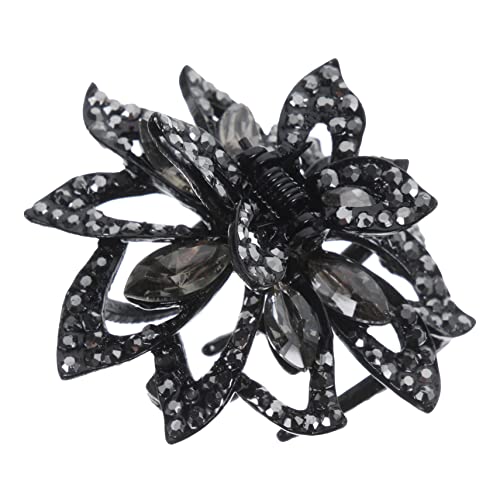 COMPUKAS Strass Haarspange Kleine Blumen Haarklammer Stabil für Dünnes Haar Damen Modisch Vielseitig für Alltag Hochzeit Party von COMPUKAS