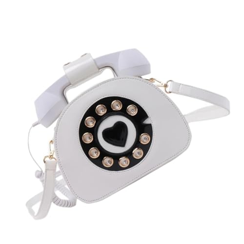 COMPUKAS Stylische Damen Handtasche Weiß mit Abnehmbarem Gurt Vielseitige Umhängetasche und Schultertasche Modische Diagonal Tasche für Shopping Reisen Picknick und Alltag Leicht und von COMPUKAS