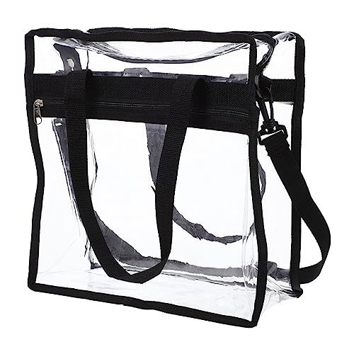 COMPUKAS Transparente Damen Schultertasche aus PVC Multifunktional Leichte Umhängetasche mit Verstellbarem Gurt Praktische Crossbody Bag für Alltag Shopping Reisen und Freizeit von COMPUKAS