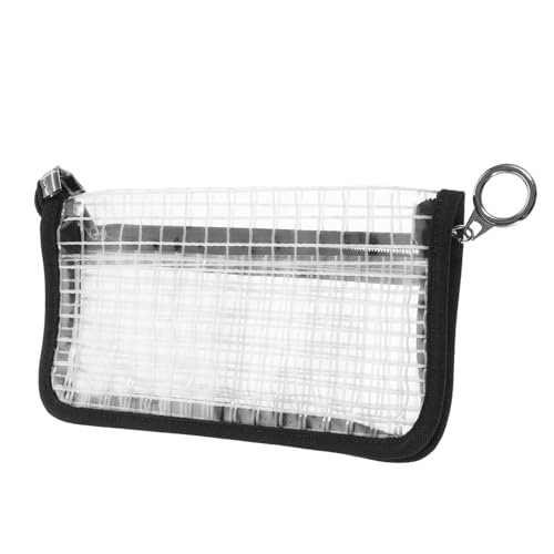 COMPUKAS Transparente PVC Handytasche mit Reißverschluss Kleine Umhängetasche und Münzgeldbörse für Damen Praktische Plaid Mobile Phone Bag Vielseitig für Alltag Reisen und Zufällige Farbe von COMPUKAS
