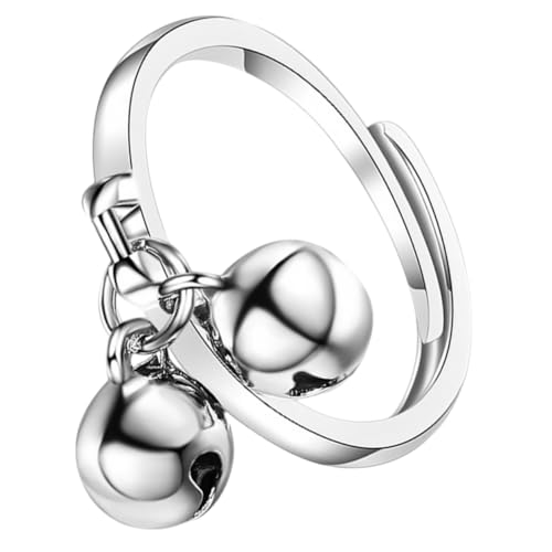 COMPUKAS Verstellbarer Offener Ring mit Doppelter Glocke Süßer Damenring Flexible Kreatives Design Perfektes Schmuckgeschenk für Frauen COMPUKAS Verstellbarer Offener Ring mit Doppelter Glocke Süßer Damenring Flexible Kreatives Design Perfektes Schmuckgeschenk für Frauen von COMPUKAS