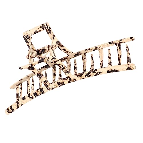 COMPUKAS Elegante Haarklammer Im Leopardenlook Großer Haarklammer Für Damen Rutschfeste Krallenspange Für Dickes Haar Vintage Haarschmuck Für Täglichen Gebrauch Als Stylisches Haar-accessoi von COMPUKAS