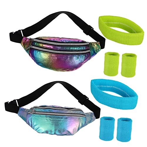 COMPUKAS Vintage Holographic Fanny Pack für Damen Multifunktionale Riementasche mit Verstellbarem Gurt Stylischen Stirnbändern für Freizeit Ausflüge COMPUKAS Vintage Holographic Fanny Pack für Damen Multifunktionale Riementasche mit Verstellbarem Gurt Stylischen Stirnbändern für Freizeit Ausflüge von COMPUKAS