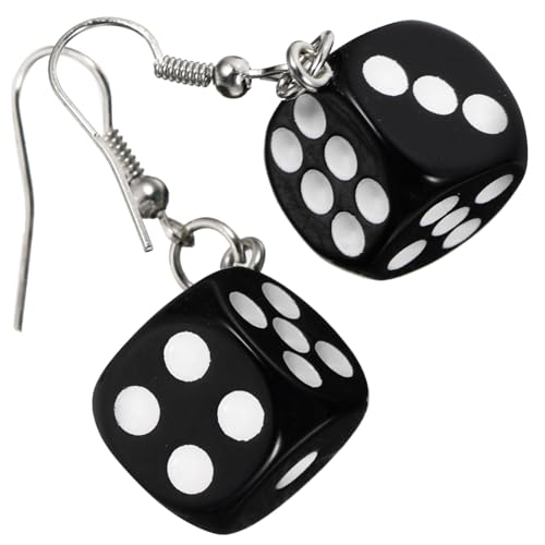 COMPUKAS Witzige Würfel Ohrhänger Damen Tropfen Ohrringe aus Langlebiger Modische Schmuckaccessoires für Geburtstag Valentinstag und Alltag von COMPUKAS