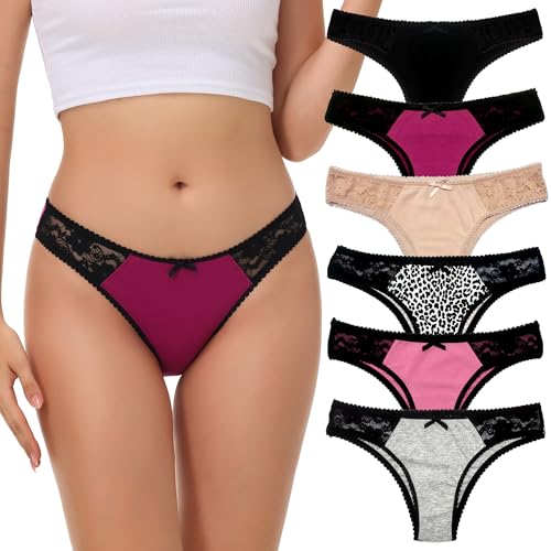 COMSOFT Damen Baumwolle Unterwäsche 6er Pack Atmungsaktiv Slips Cheeky Höschen Sexy Set Mehrpack A,XXL COMSOFT Damen Baumwolle Unterwäsche 6er Pack Atmungsaktiv Slips Cheeky Höschen Sexy Set Mehrpack A,XXL von COMSOFT