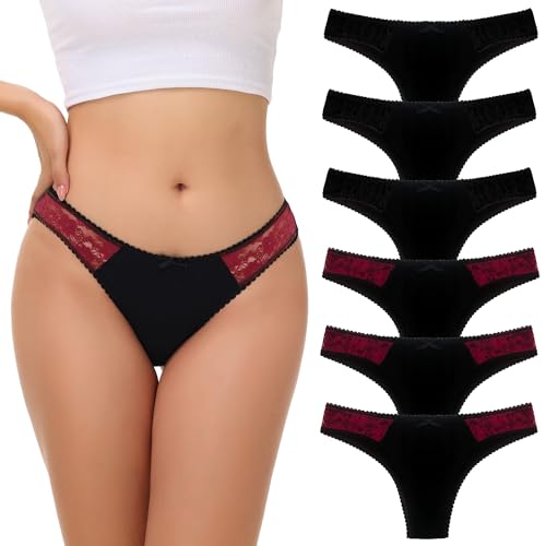 COMSOFT Damen Baumwolle Unterwäsche 6er Pack Atmungsaktiv Slips Cheeky Höschen Sexy Set Mehrpack D,L COMSOFT Damen Baumwolle Unterwäsche 6er Pack Atmungsaktiv Slips Cheeky Höschen Sexy Set Mehrpack D,L von COMSOFT