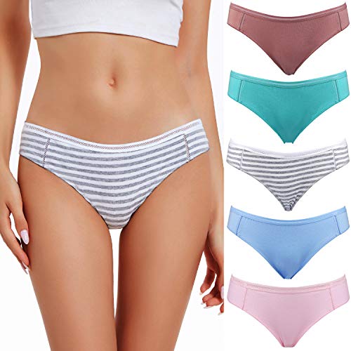 COMSOFT Damen Slip Soft Baumwolle Hipster Unterhosen Damen 5er Pack von COMSOFT