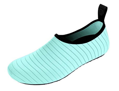 COMVIP Damen Herren Surfschuhe Wasserschuhe rutschfest Aquaschuhe Badeschuhe Strandschuhe 38/39 EU Blaugrün von COMVIP