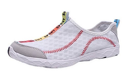 COMVIP Damen Herren rutschfest Strandschuhe Badeschuhe Wasserschuhe Surfschuhe Schwimmschuhe 41 EU Weiss von COMVIP