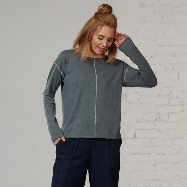 CON_STANT Pullover mit Konstrastnaht Hanf-BW-Strick (kbA) CON_STANT Pullover mit Konstrastnaht Hanf-BW-Strick (kbA) von CON_STANT
