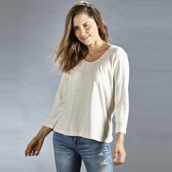 Kokon Zwo Rundhalsshirt 3/4-Arm 100% Bouretteseide von Kokon Zwo