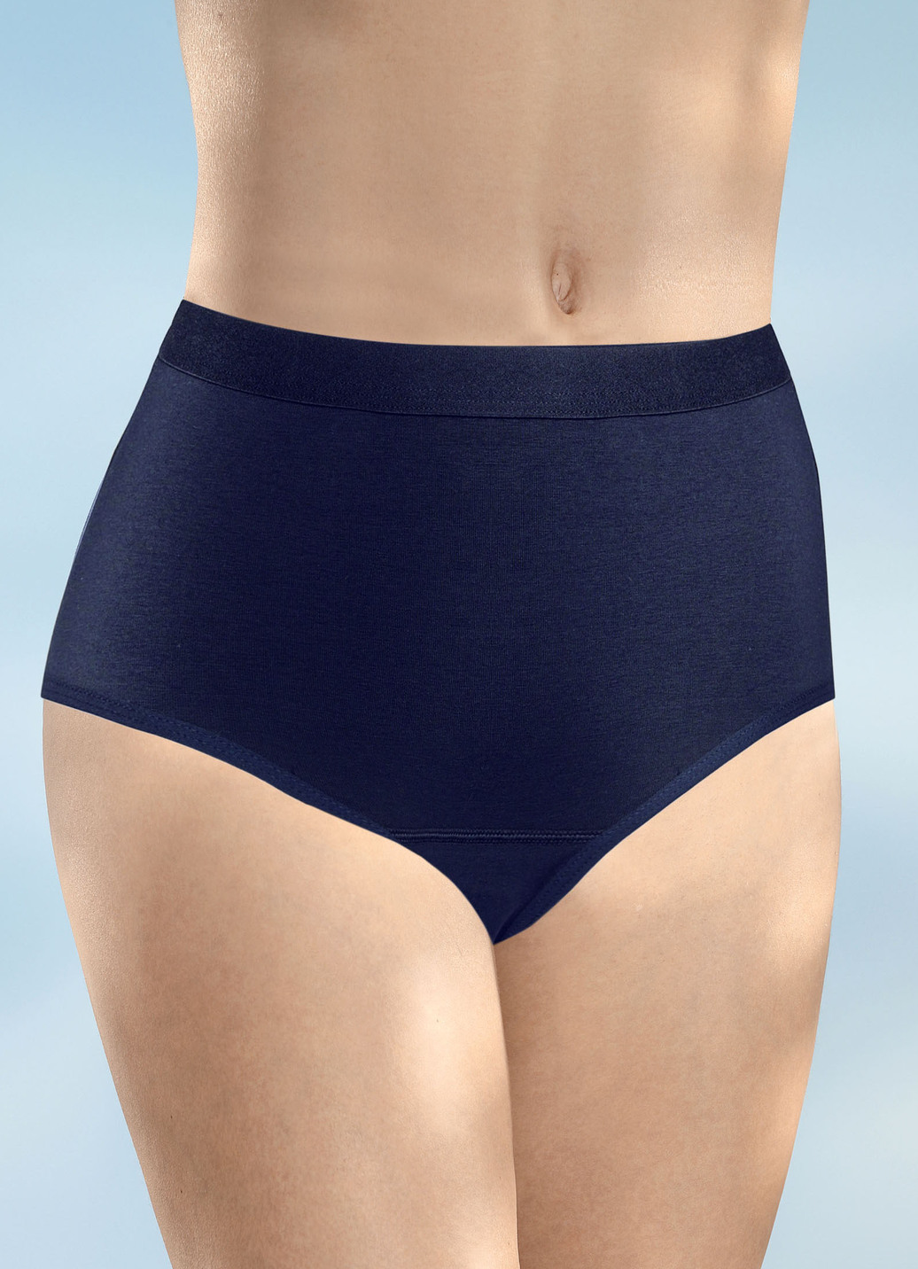 Damen Inkontinenz Taillen-Slip Midi von Con-ta, 1 Lage Frottee, 3er-Pack, Marine, Größe 44 von CON-TA