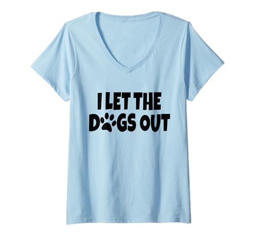 Damen ICH Lasse DIE Hunde Raus T-Shirt mit V-Ausschnitt Damen ICH Lasse DIE Hunde Raus T-Shirt mit V-Ausschnitt von CONFESSIONAL FUN DOG TEES