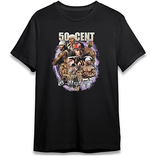 50 Cent Mens Black T-Shirt 3XL von CONG