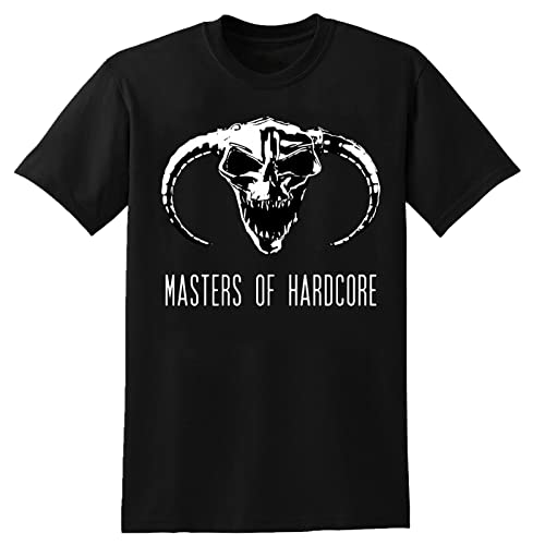 Masters of Hardcore Print Mens Black T-Shirt XL von CONG