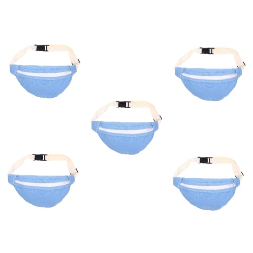 5st Bauchtasche Für Kinder Einzelne Umhängetasche Multifunktions-gürteltasche Kleine Umhängetasche Gürteltasche Für Babys Stylisches Münztäschchen Kindertasche Segeltuch Blue CONGARTENO von CONGARTENO