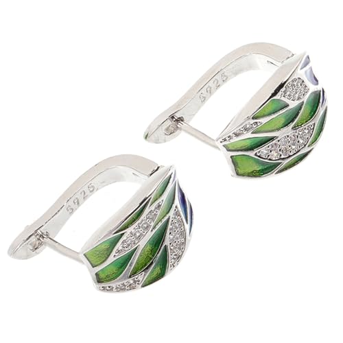 CONGARTENO 1 Paar Bunte Enamel Ohrringe mit Blattdesign für Damen Kreative Ohrstecker für Partys Hochzeiten und Besondere Anlässe Langlebig und von CONGARTENO