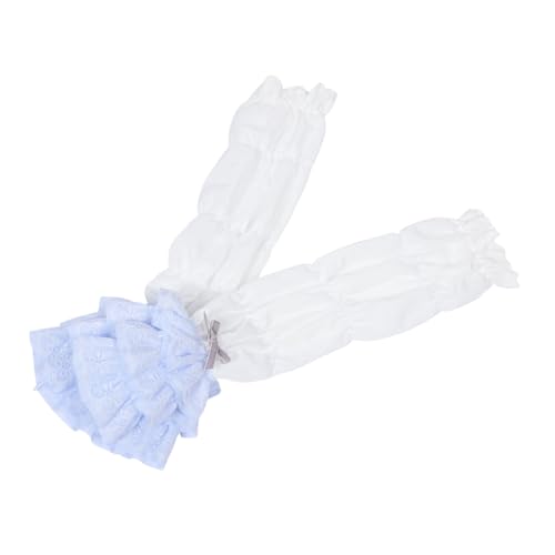 CONGARTENO Spitzenarmstulpen Für Damen Abnehmbare Tüllärmel Rüschenmanschetten Für Lolita-stil Hochzeitskleid Brautjungfernhandschuhe Party-accessoire von CONGARTENO