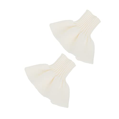 CONGARTENO 1paar Strickmanschetten Dekorative Rüschensäume Für Bekleidung Abnehmbare Falsche Ärmel Elegante Handgelenk Manschetten Für Frauen Stilvolle Armdekoration von CONGARTENO