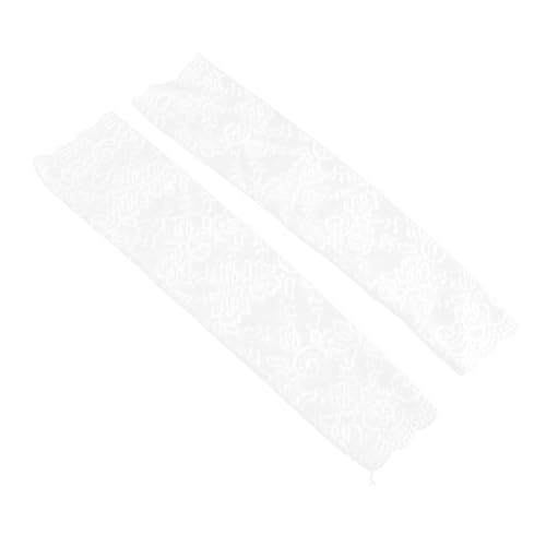CONGARTENO Elegante Armstulpen Mit Floraler Spitze – Weiße Ausgefallene Handschuhe Für Uv-schutz Kühlend Und Bequem Für Damen von CONGARTENO