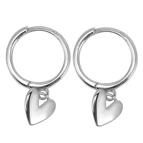 CONGARTENO 1 Paar Sterling Silber Herz Ohrringe für Frauen Dekorative Herz Ohrstecker mit Elegantem Design für Anlässe Wie Geburtstag Valentinstag und Jubiläen von CONGARTENO