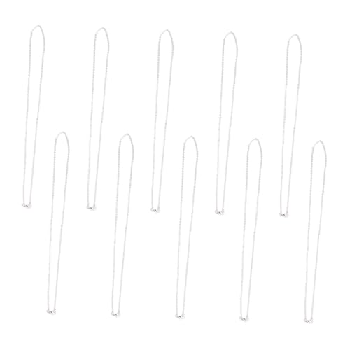 CONGARTENO 10 Stück Kreuzkette Damen Halskette Silber Elegant Feine O gliederkette Schmuck Modischer Halsschmuck für Frauen Festliche Anlässe von CONGARTENO