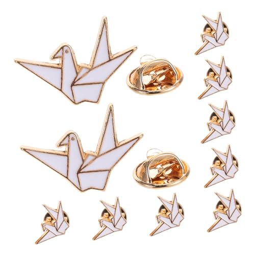 CONGARTENO 10 Stück Origami Broschen Metall Leichte Sichere Anstecknadeln Vielseitiges Schmuckzubehör für Damen Kleidung Rucksäcke Jacken Taschen von CONGARTENO