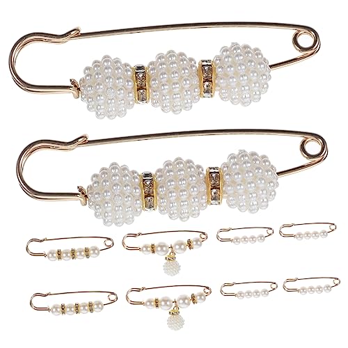CONGARTENO 10 Stück Teiliges Brosche Sicherheitsnadel für Damen Verstellbare Kleidung Clips für Kleider Hosen und Schals für Partys Freizeit und Alltag von CONGARTENO