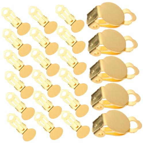 CONGARTENO 100 Stück Damen Ohrclips für Ohrloch Leichte Sichere Ohrmanschetten Goldfarbene Ohrklemme Modischer Schmuck für Mädchen Angenehm und Langlebig für Anlässe von CONGARTENO