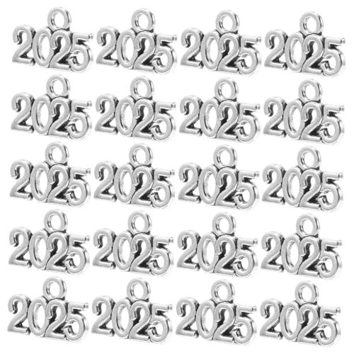 CONGARTENO 100 Stück Teiliges Zahlenanhänger aus Zinklegierung Vintage Charms für DIY Schmuckherstellung Graduation Tassel Armband Anhänger Retro Design für Halsketten Schlüsselanhänger von CONGARTENO