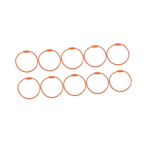 CONGARTENO 10St Ring Schlüsselanhänger Drahtringe Schlüsselanhänger am Handgelenk Schlüsselanhänger aus Stahldraht Bunte Ringe Fass vielzweckleiter tatsächl Decor Schlüsselkettenteile Orange von CONGARTENO