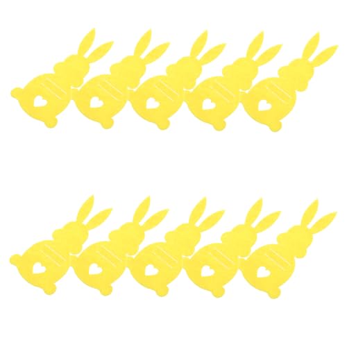 CONGARTENO 10pcs Bunny Silberwarenhalter Ostergeschirrhalter Kaninchen Biegerhalter Beutel Ostern Utensilhülle Taschen Taschen Silbertasche Für Ostern von CONGARTENO