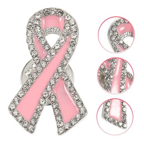 CONGARTENO 12 Stück Teiliges Brustkrebs Awareness Broschen mit Band Robuste Metall Anstecknadeln für Kleidung Anzug und Schal Schmuckbroschen für Frauen zur Unterstützung und von CONGARTENO