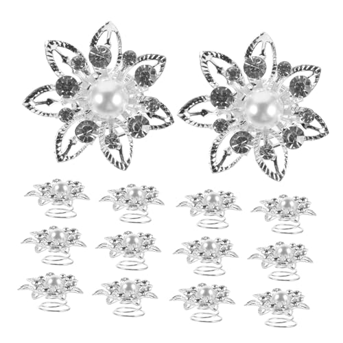 CONGARTENO 12 Stück Teiliges Kleine Haarklammern Spiral Haarclips für Frauen Haarspiralen für Zöpfe Leichte Wiederverwendbare Haarschmuck Accessoires Geeignet für Hochzeit Alltag und Partys von CONGARTENO