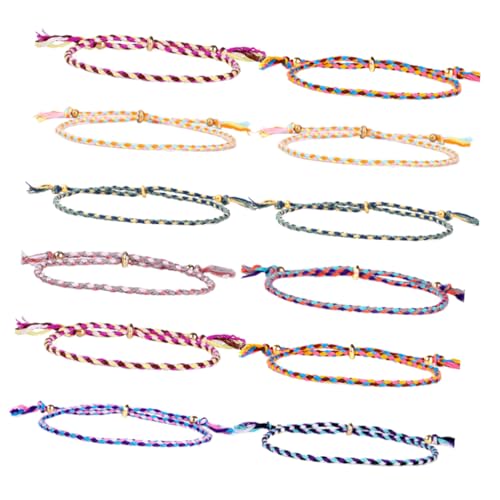 CONGARTENO 12 Stück Teiliges Tibetische Baumwollarmbänder mit Kupferperlen Verstellbar Handgefertigt Knotenarmbänder für Männer und Frauen Langlebig Einzigartiges Ethno Design Vielseitig und von CONGARTENO