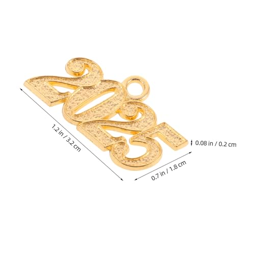 CONGARTENO 12 Stück Teiliges Zahlen Anhänger DIY Charms für Schmuckherstellung Große Silberne und Goldene Anhänger für Halsketten Armbänder Schlüsselanhänger Kreatives Bastelzubehör von CONGARTENO