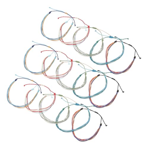 CONGARTENO 16 Stück Teiliges Verstellbares Fußkettchen Boho Stil Wasserfestes Buntes Freundschaftsarmband Geflochtenes Fußkettchen Damen Schmuck für Strand Party und Alltag Zufällige Farbe von CONGARTENO
