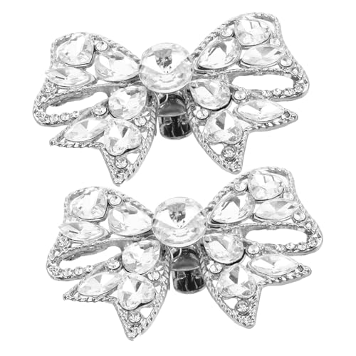 CONGARTENO Abnehmbare Schuhclips mit Strasssteinen für Damen Dekorative Schleifen Schnallen für Hochzeiten und Besondere Anlässe Schuhschmuck für Pumps und High Heels Modisches Schuhzubehör von CONGARTENO