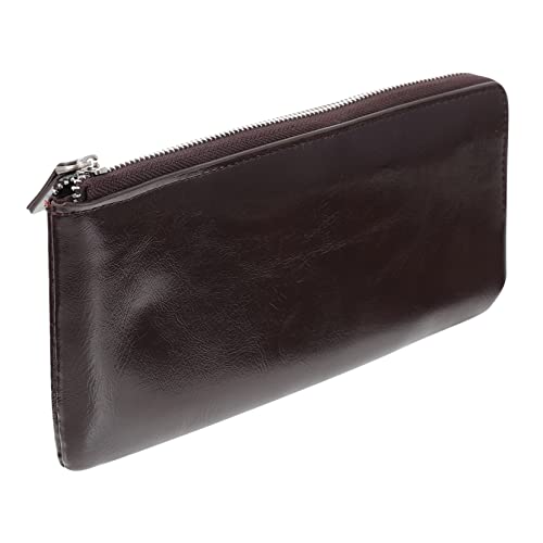 CONGARTENO Lange Herren Geldbörse Weichem mit Reißverschluss Tragbare Handy Geldbörse für Männer Multifunktionales Kartenetui für Karten und Bargeld von CONGARTENO