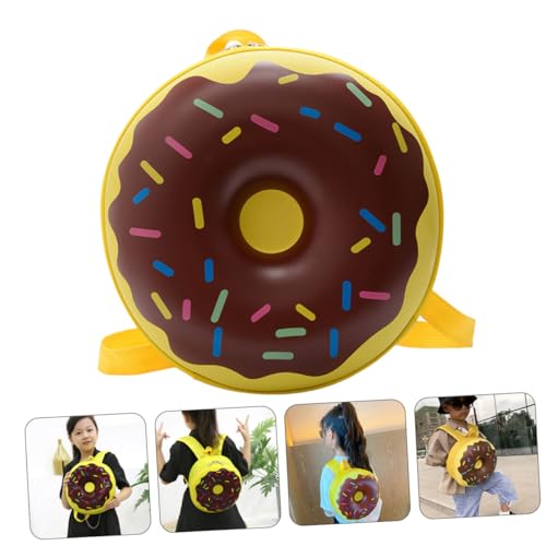 CONGARTENO 1stück Junge Mädchen Rucksack Mit Kreativer Donut-Tasche Tragbar Für Mädchen Für Schule Reisen Und Freizeit Verstellbare Schultergurte Langlebiges Material Gelb von CONGARTENO
