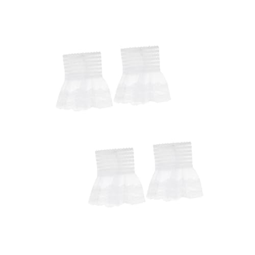 CONGARTENO 2paare Gothic Spitzenmanschetten Für Damen Elegante Fake Ärmel Aus Chiffon Mit Rüschen Abnehmbare Handgelenk Manschetten Für Kostüme Partys Und Besondere Anlässe von CONGARTENO