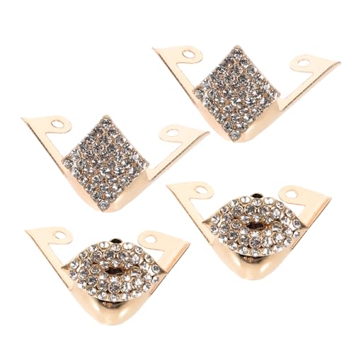 CONGARTENO 2 Paare High Heel Schuhspitzen Schutzkappen aus Metall Dezente Zehenschutzkappen für Hohe Absätze Modische Schuhspitzenschoner für Hochzeit Party und Alltag Langlebiger von CONGARTENO